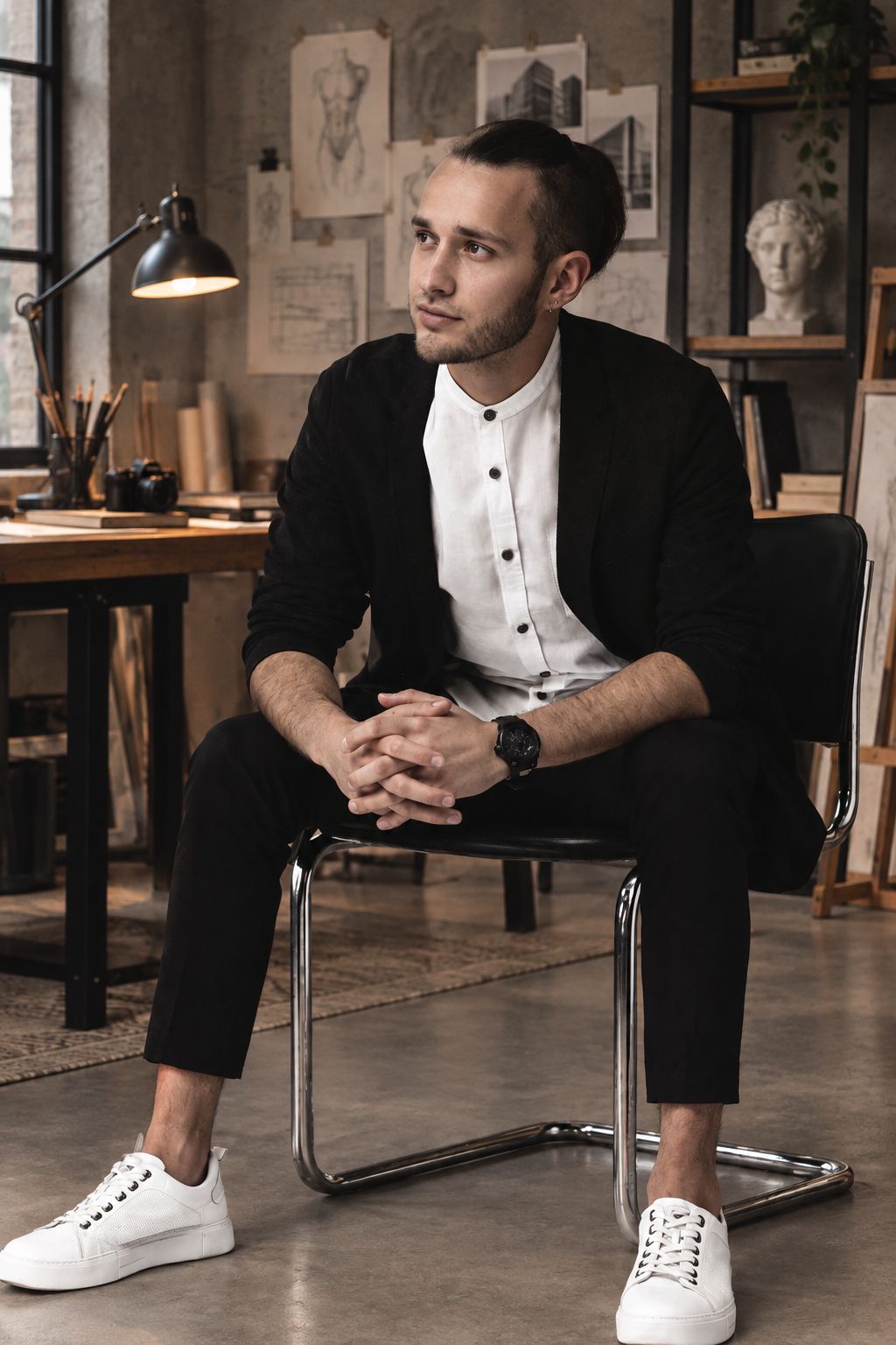 Ian Alcaz, fondateur de MyWoodream, dans son atelier